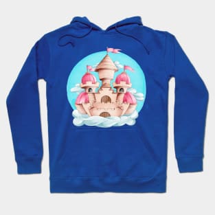 Fairytale Watercolor Castle Hoodie